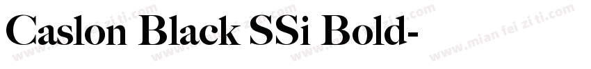 Caslon Black SSi Bold字体转换